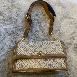 Tory Burch T-Monogram Flap Adjustable Handbag